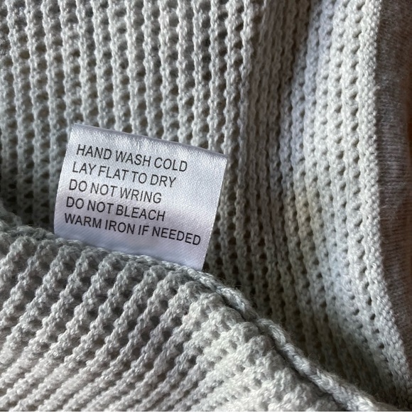 Belldini Grey Pointelle Knit Lightweight Open Cardigan - Picture 8 of 14